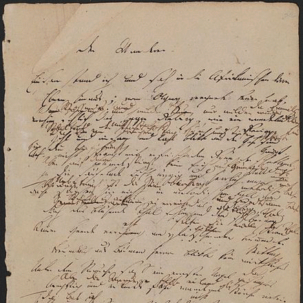 Manuskript Hölderlin "Der Wanderer"
