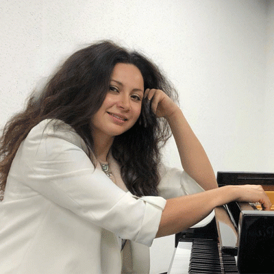 Die Pianistin Irene Russo