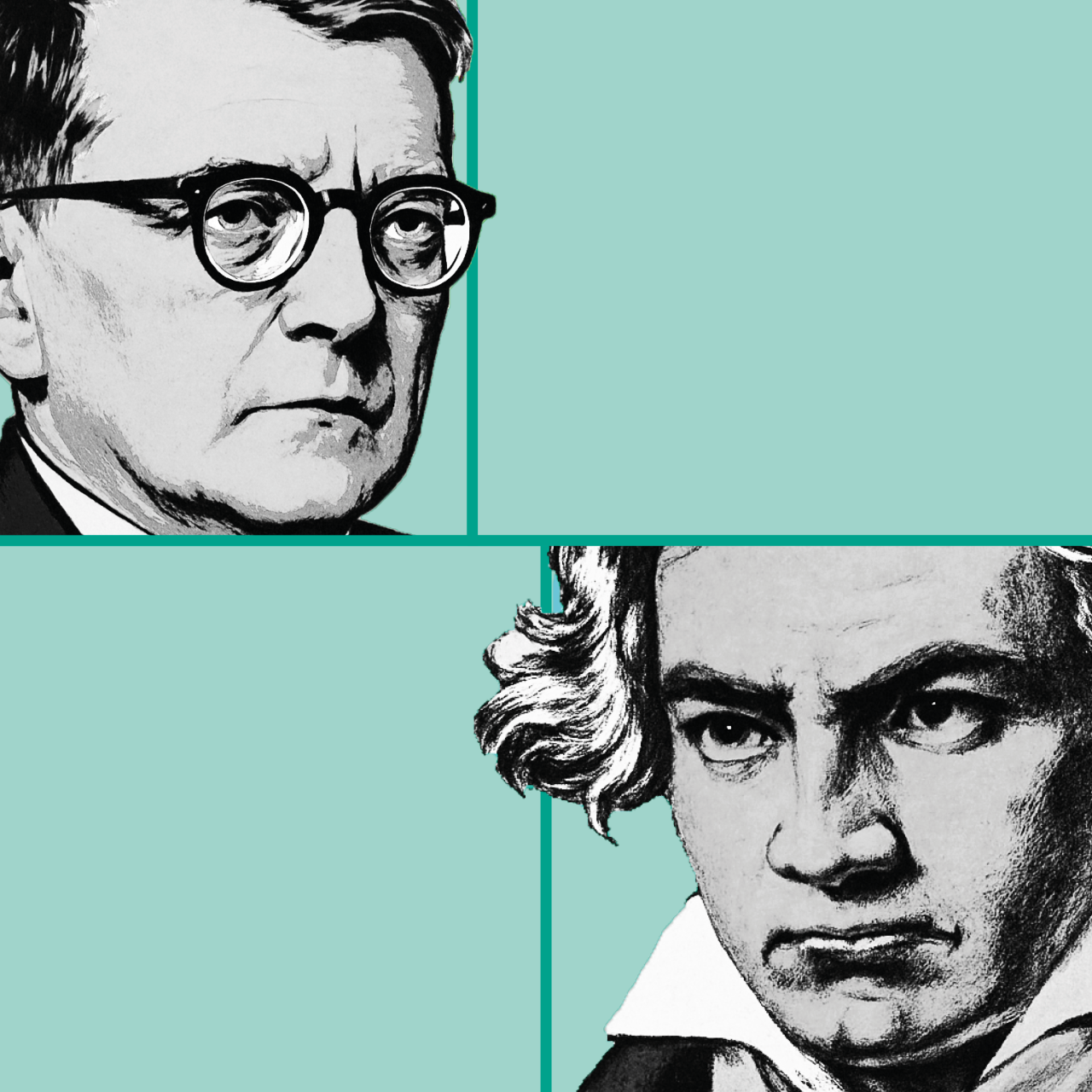 Dmitri Schostakowitsch und Ludwig van Beethoven
