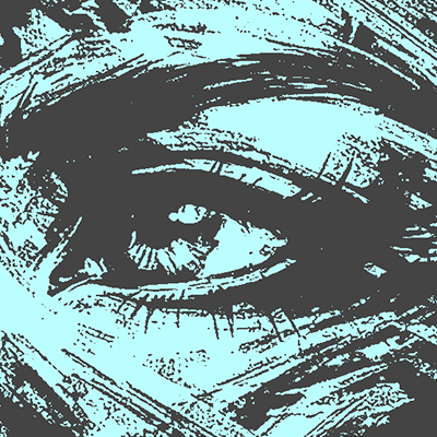 Auge blickt nach links