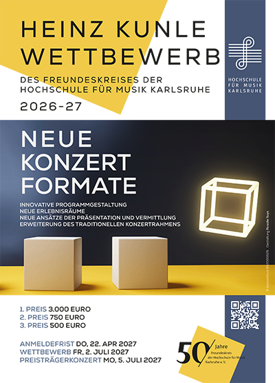 Plakat Heinz Kunle Wettbewerb 2027 